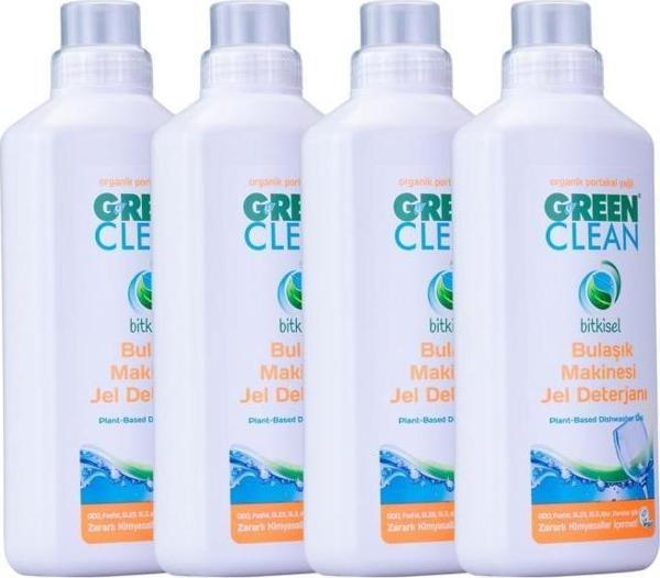 Green Clean BULAŞIK MAKİNESİ JEL DETERJAN 1 LT. 4' LÜ SET - Image 1
