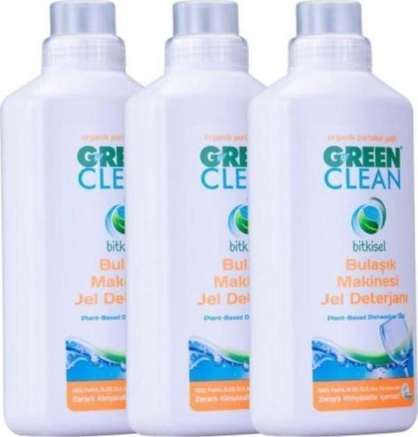 Green Clean Bulaşık Makinesi Jel Deterjan 1000 ml 3'lü Set - Image 1