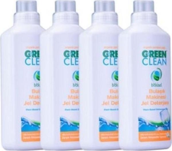 Green Clean Bulaşık Makinesi Jel Deterjan 1000 ml 4 Lü Set - Image 1