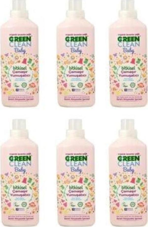 Green Clean Organik Lavanta Yağlı Baby Çamaşır Yumuşatıcısı 1000 ml  6'lı Set - Image 1