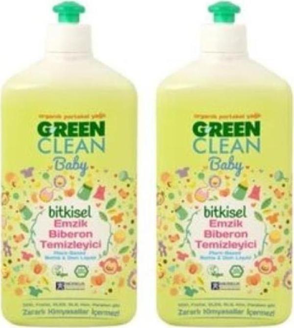 Green Clean Organik Portakal Yağlı Baby Biberon Emzik Temizleyici 500 ml - 2'li Set - Image 1