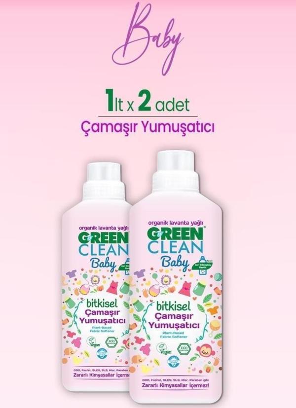 Green Clean Baby Çamaşır Yumuşatıcı 1 L X 2 Adet - Image 1