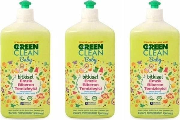 U Green Clean Baby Bitkisel  Biberon Emzik Temizleyici 3 x 500 ml - Image 1
