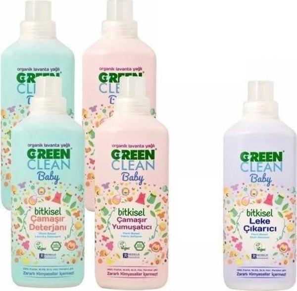 U Green Clean Baby Bitkisel Çamaşır Deterjanı Ve Yumuşatıcı 4'lü Paket Ve Leke Çıkarıcı - Image 1