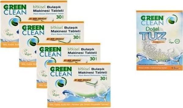 U Green Clean Bitkisel Bulaşık Makinesi Tableti 120'li Ve Tuz - Image 1