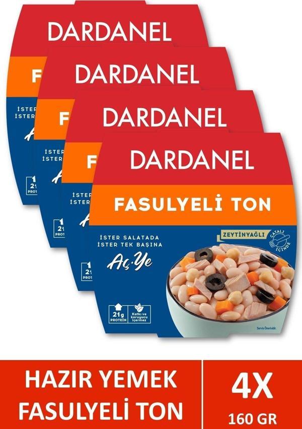 Dardanel Aç Ye Fasulyeli Ton Balığı 160 Gr X 4 Adet - Image 1