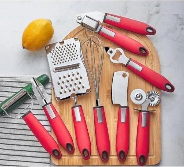 Perotti Rosso Red 8'li Mutfak Set 14169 - Image 1