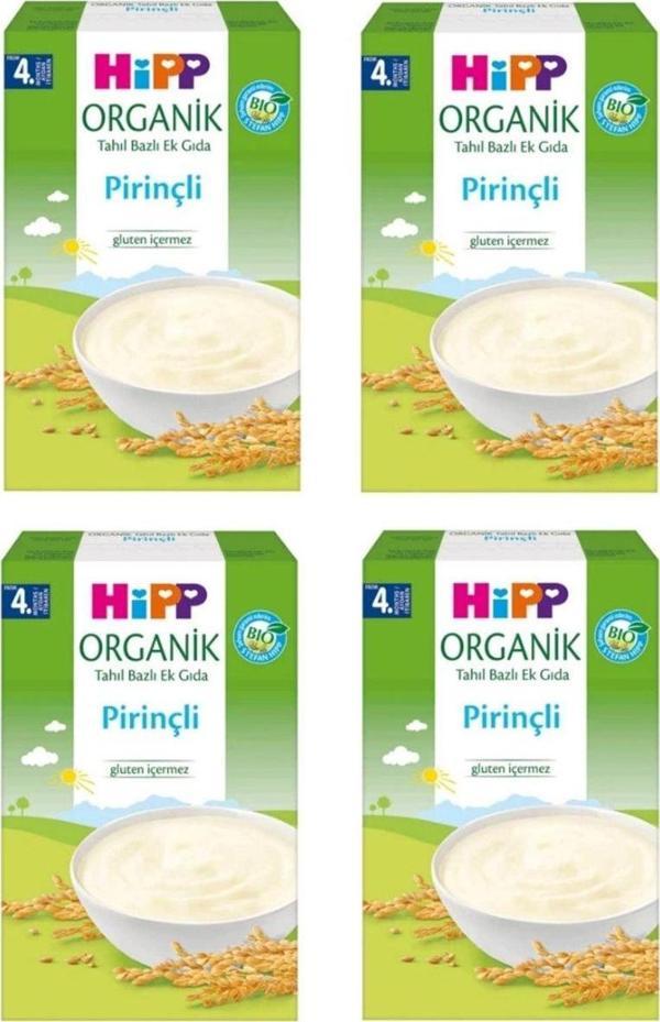 Hipp Organik Pirinçli Tahıl Bazlı 4+ Ay Kaşık Maması 200 Gr 4 Adet - Image 1