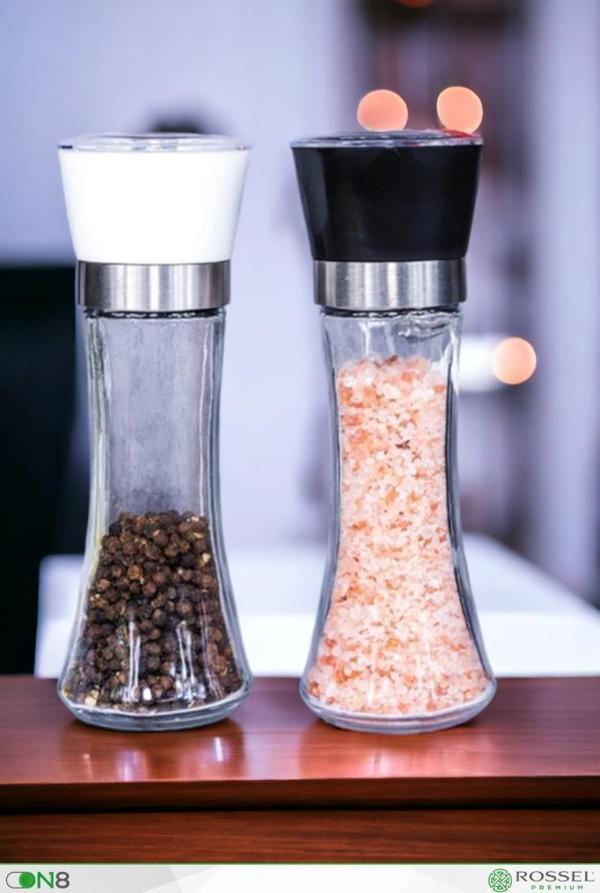 Rossel Premium Seramik Bıçaklı Baharat Öğütücü Beyaz-1003-B - Image 1