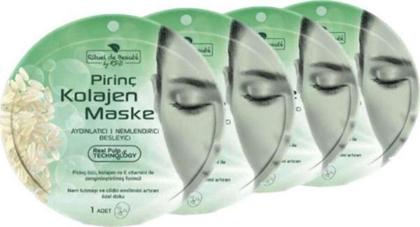 Rituel De Beaute Pirinç Kolajen Maske 4'Lü - Image 1