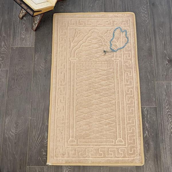 Miabella Home Diz Ağrıtmayan Kadife Kabartma Kaymaz Taban Emboss Seccade 13256 - Image 1