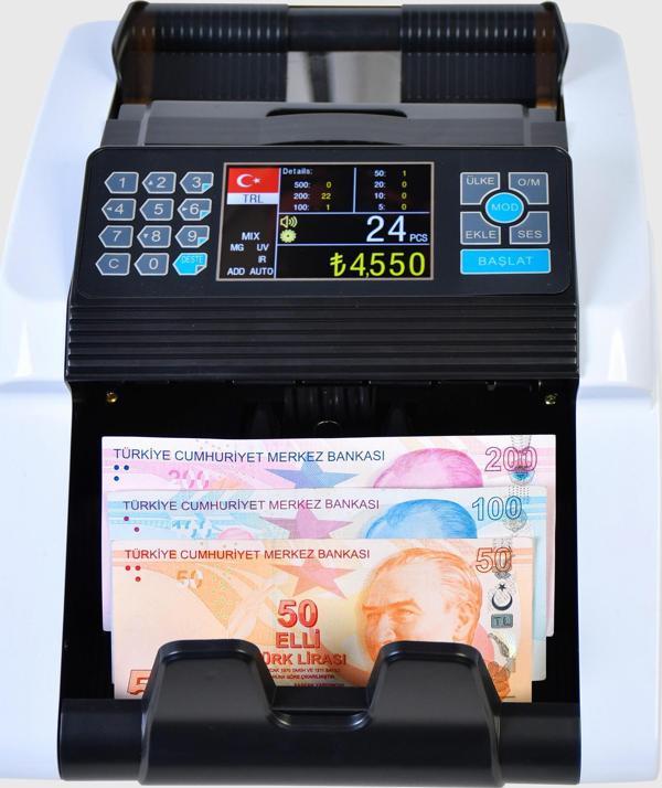 Hemes Ofis Tipi Para Sayma Makinesi (Tl Karışık Sayım, Müşteri Ekranı Hediyeli) - Image 1