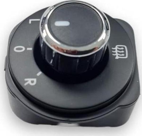 VW Polo 2010-2014 Dış Dikiz Aynaları Ayar Düğmesi Krom 6R1959565F - Image 1