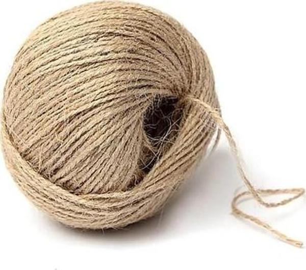 Hasır ip , Kırnap Jüt ipi , 1 mm 100 Metre - 1 Adet - Image 1