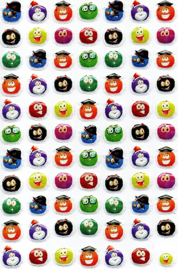 Sticker Kabartmalı A4 boyutunda Stiker Defter, planlayıcı etiket (Lim101) - Mini Sevimli Canavarlar - Image 1