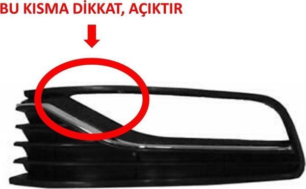 VW Polo 2015-2017 Ön Tampon Sol Sis Farı Kapağı Krom Çıtalı 6C0854661C - Image 1