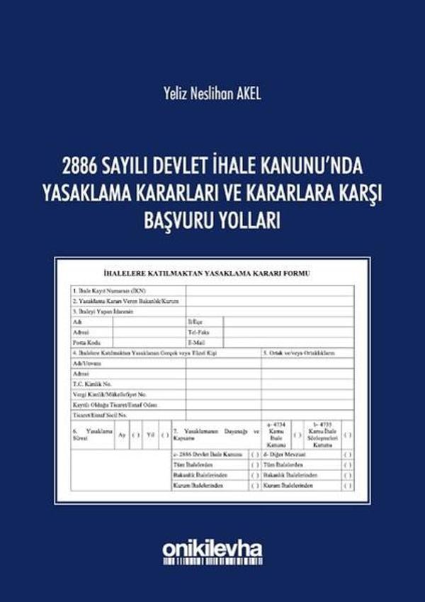 2886 Sayılı Devlet İhale Kanunu'nda Yasaklama Kararları ve Kararlara Karşı Başvuru Yolları - On İki Levha Yayıncılık - Image 1