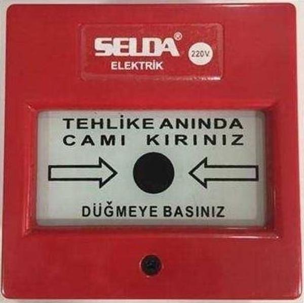 1016-220V İkaz Butonu (Kare) - Image 1