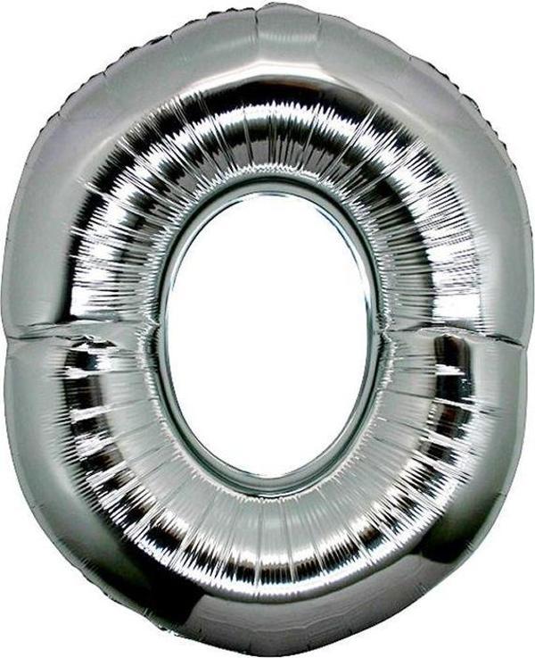 O Harf Folyo Balon Gümüş Renk  40 inç - Image 1