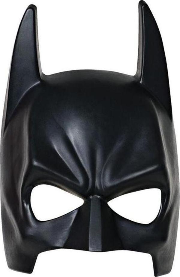 Siyah Renk Çocuk Boy Arkadan Lastikli Batman Maskesi Yarasa Adam - Image 1