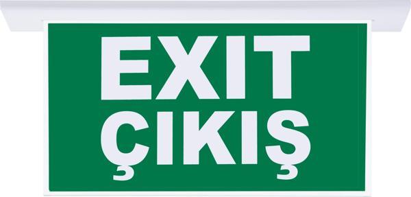 SG055-SA Çift Yönlü Acil Yönlendirme Armatürü (Sıvaaltı Aparatlı) Exit Çıkış - Image 1