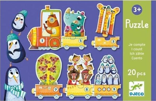 Djeco Sayıları Öğrenme 20 Parça Puzzle DJ08150 - Image 1