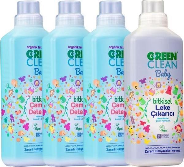Green Clean Baby Çamaşır Deterjanı 1 lt. + Çamaşır Deterjanı 1 lt Çamaşır Deterjanı 1 lt Leke Çıkarıcı - Image 1