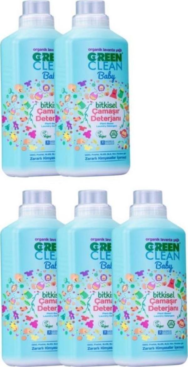 Green Clean Baby Çamaşır Deterjanı 1 Lt. 5' Li Set - Image 1