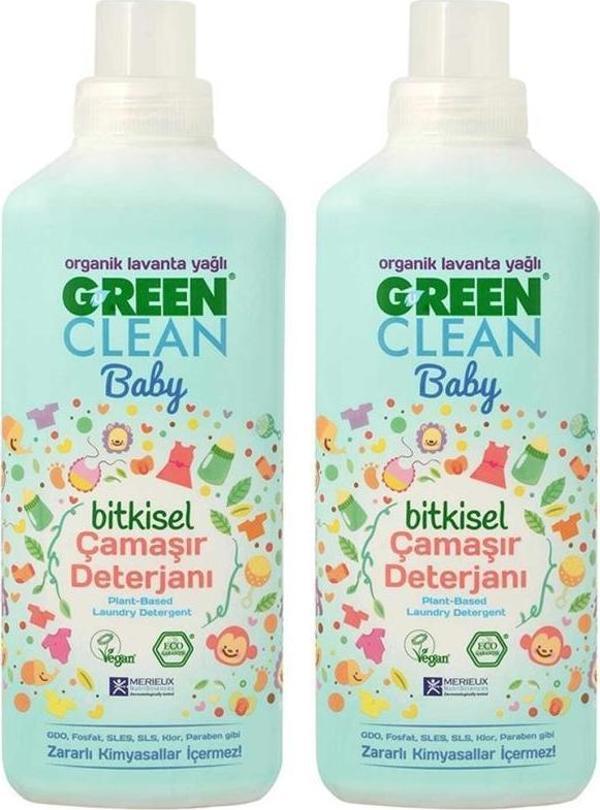 Green Clean Dogal Organik Lavanta Yağlı Baby Bitkisel Çamaşır Deterjanı 1000 Ml - 2'li - Image 1