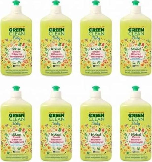 U Green Clean Baby Bitkisel Biberon Emzik Temizleyici 8 x 500 ml - Image 1
