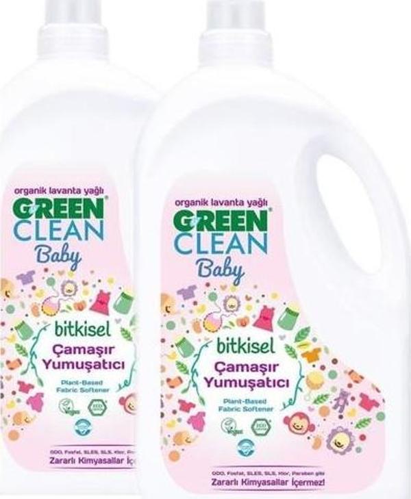 U Green Clean Organik Lavanta Yağlı Baby Bitkisel Çamaşır Yumuşatıcısı 2750 ml 2'li Set - Image 1
