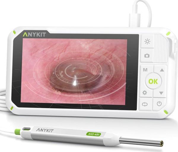 Anykit Dijital Otoskop, Jiroskop, 4 Inc IPS Ekran, HD Kulak Kamerası - 3.9mm - Image 1