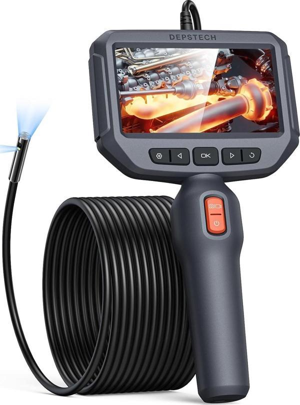 DEPSTECH Çift Lensli Endoskop Kamera, Işıklı, 1080P HD - 5m Kablo - 8mm - Image 1