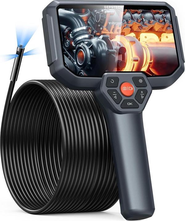 DEPSTECH Üç Lensli Işıklı Kanalizasyon İnceleme Kamerası - 15m Kablo - 7.9mm - Image 1