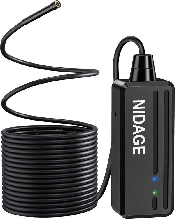 NIDAGE 5.5mm 2MP WiFi Boroskop 1080P HD Yarı Sert Yılan Kamera - 5m - Image 1