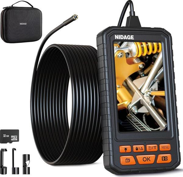NIDAGE 5.5mm HD Endoskop Kamera 5 Inc Ekran - 3.5m Kablo - Image 1