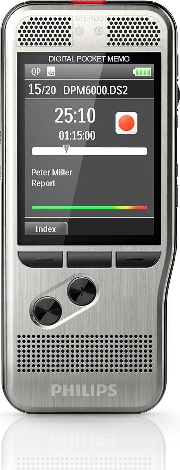 Philips DPM6000 Basma Düğmesiyle Çalıştırılabilen Dijital Not Defteri Ses Kaydedici - Image 1
