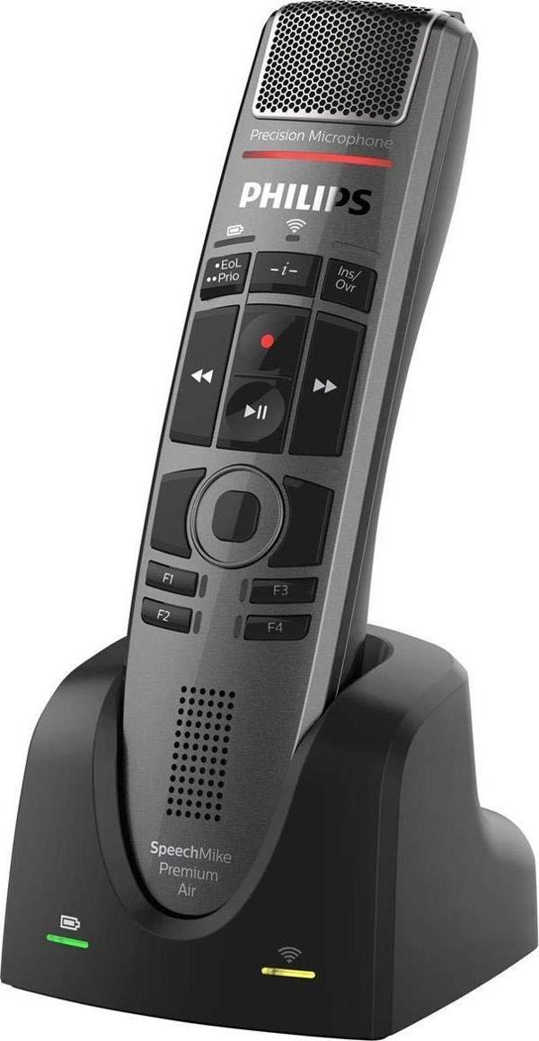 Philips SpeechMike Premium Air Kablosuz Dikte USB Mikrofon, Basmalı Düğme - Image 1