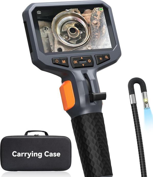 Teslong Çift Lens Mafsallı Endüstriyel Muayene Kamerası, LED Işıklı - 1.5m Kablo - Image 1