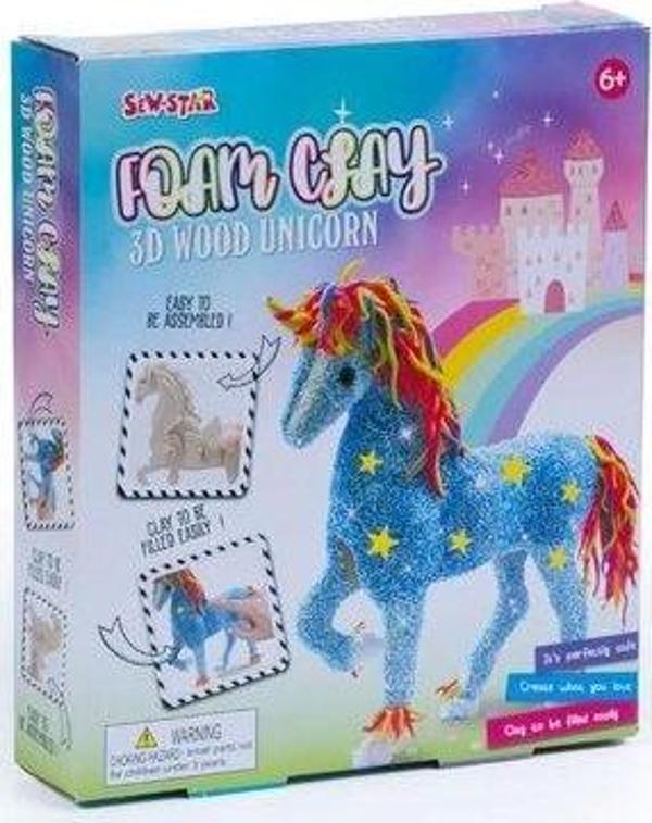 SEW STAR Made in Foam Clay Unicorn - Image 1