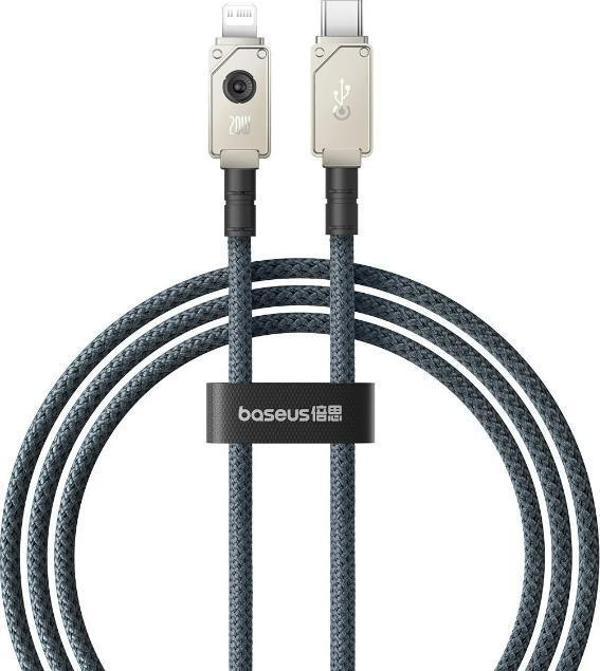 Baseus E-Marker Çipli Kopmaz Kablo 1Mt Ultra Hızlı 20W iPhone Şarj İphone 11 12 13 14 Pro Max Şarj Kablo - Image 1