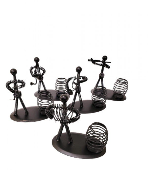 Dekoratif Metal Adam Müzisyen Kalemlik - Image 1