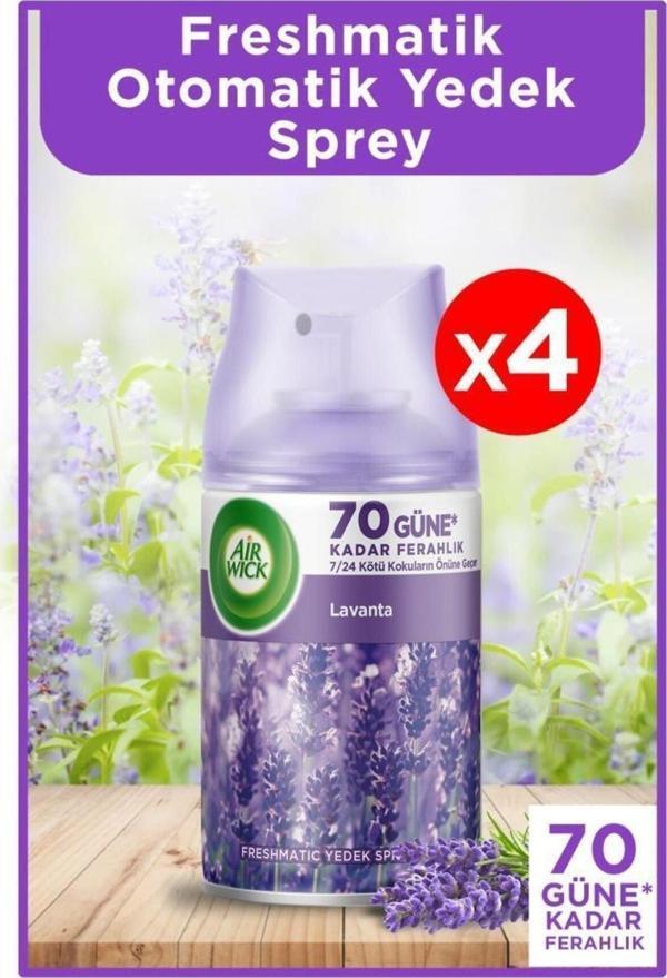 Air Wick Oda Kokusu Freshmatic Makine Yedek Spreyi Lavanta 4 Adet - Image 1