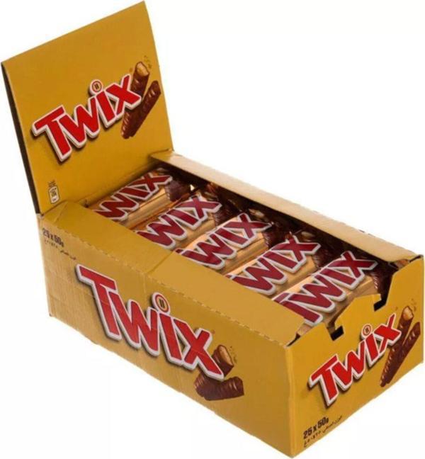 Twix 25 Adet Bar Çikolata 50 gr - Image 1