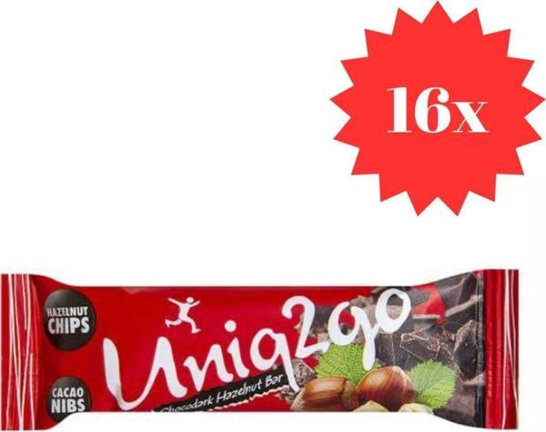 Uniq2Go UNİQ2GO CHOCODARK MİDİ BAR(FINDIKLI) 38GR*16 - Image 1