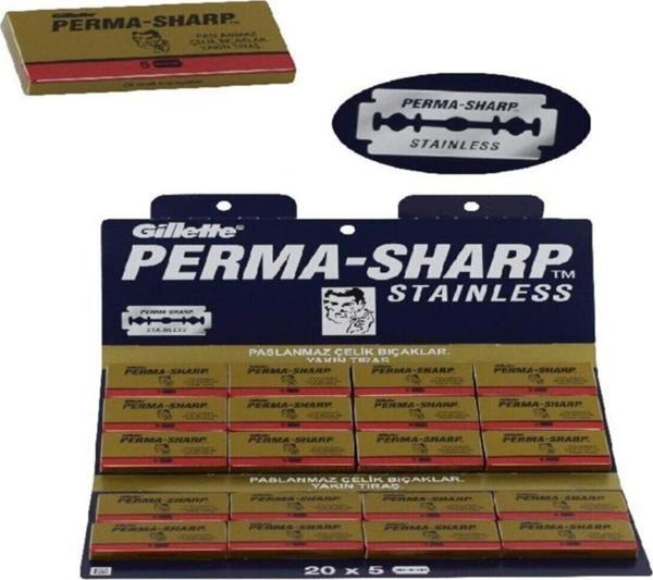 Permasharp Stainless Yaprak Tam Jilet Tıraş Bıçağı 100'lü 20 X 5 - Image 1