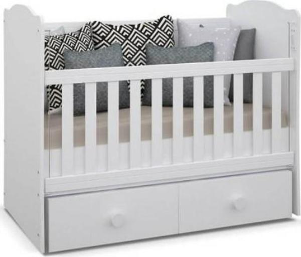 Babyhope Nevada 2 Çekmeceli Beşik 70 x 130 cm 905-58 Bebek Beşiği - Image 1