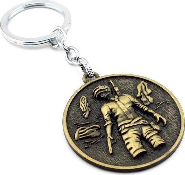 Unisex Battleground Mobile Kabartma Antik Sari Metal Anahtarlik Kc756 - Image 1