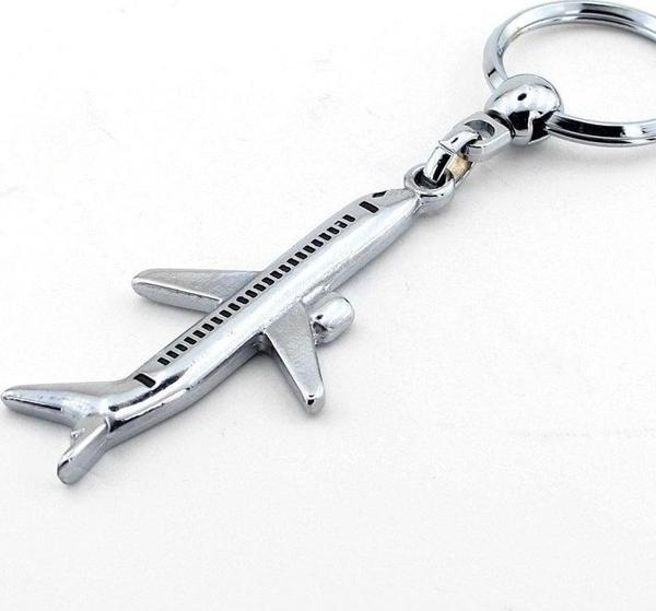 Unisex Kaptan Yolcu Uçak Parlak Metal Anahtarlik Kc561 - Image 1