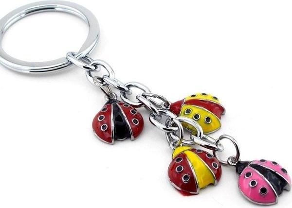 Unisex Renkli Uğur Böcekleri Metal Anahtarlik Kc541 - Image 1